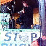 Stop Bush manifestatie op het Museumplein