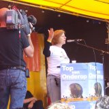 Toespraak van de Amerikaanse vredes-activiste Cindy Sheehan tijdens Top van Onderop in A'dam