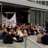 1990 Blokkade door Studentenbond AKKU van het bestuursgebouw van de Katholieke Universiteit Nijmegen